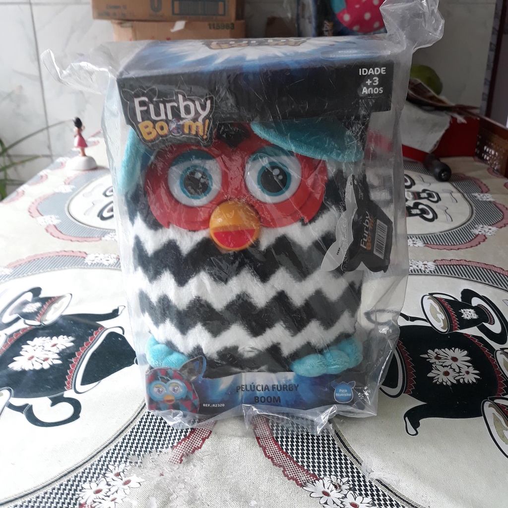 Boneco De Pel Cia Furby Boom Branco E Preto Shopee Brasil