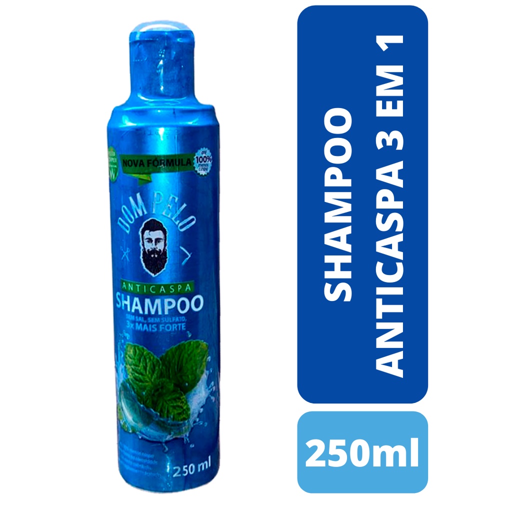 Shampoo Anticaspa Cabelo Barba Bigode Em Alivio De Coceira Sem Sal