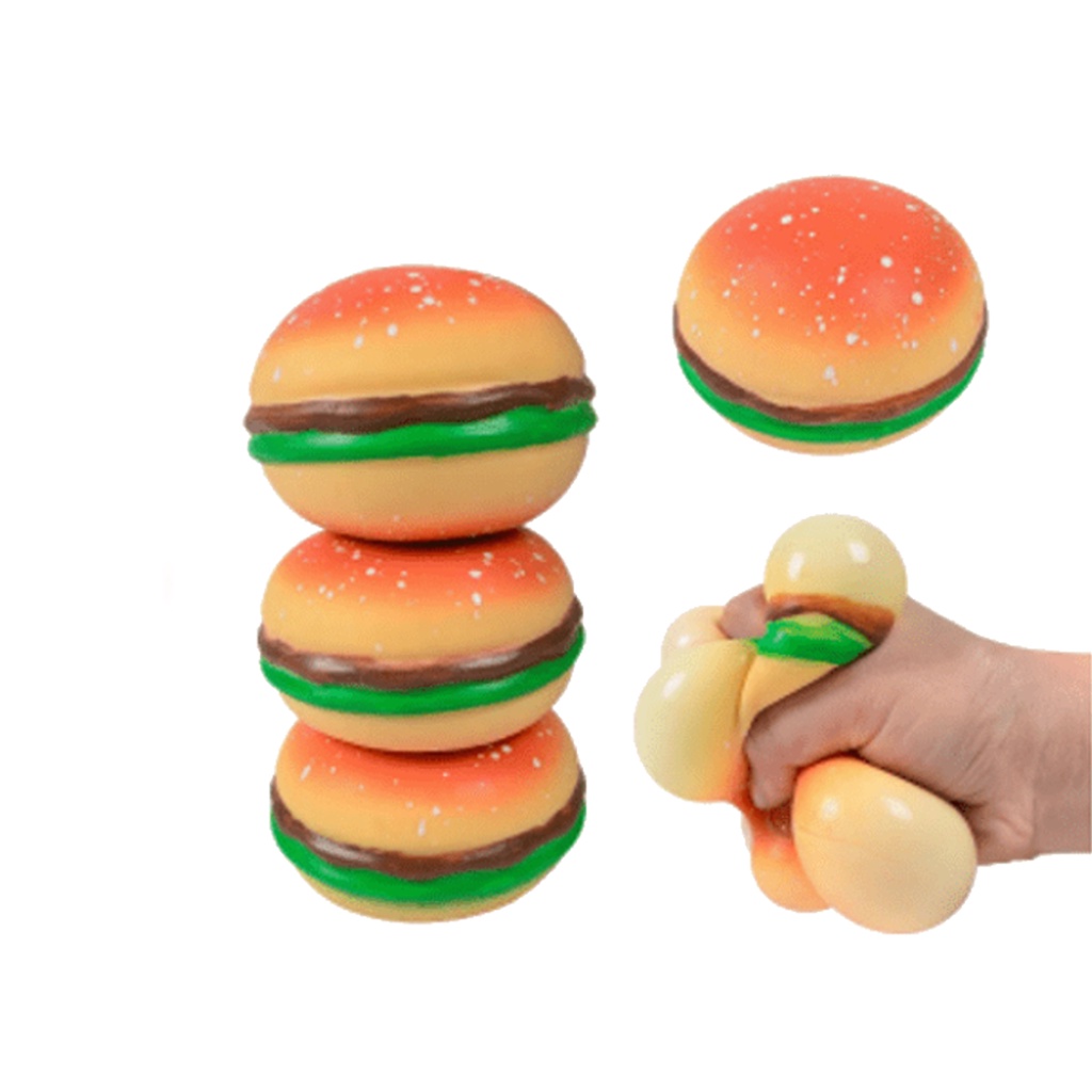 Hamburguer De Apertar Anti Stress Hamburguinho Squishy Fridget Toys