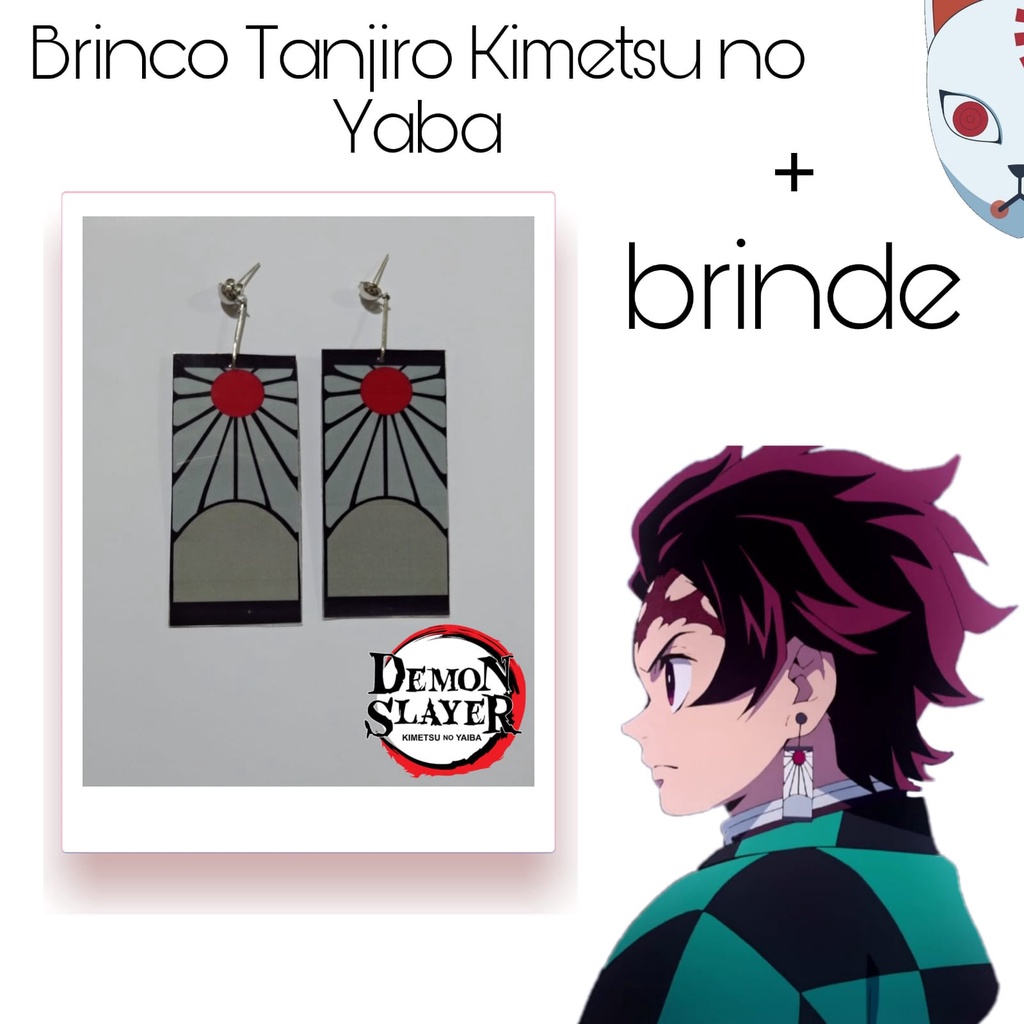 Brinco Tanjiro Kimetsu No Yaiba Demon Slayer Cosplay Shopee Brasil