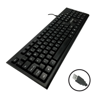 Teclado De Computador Notebook Preto Home Office Usb Abnt Slim Fk