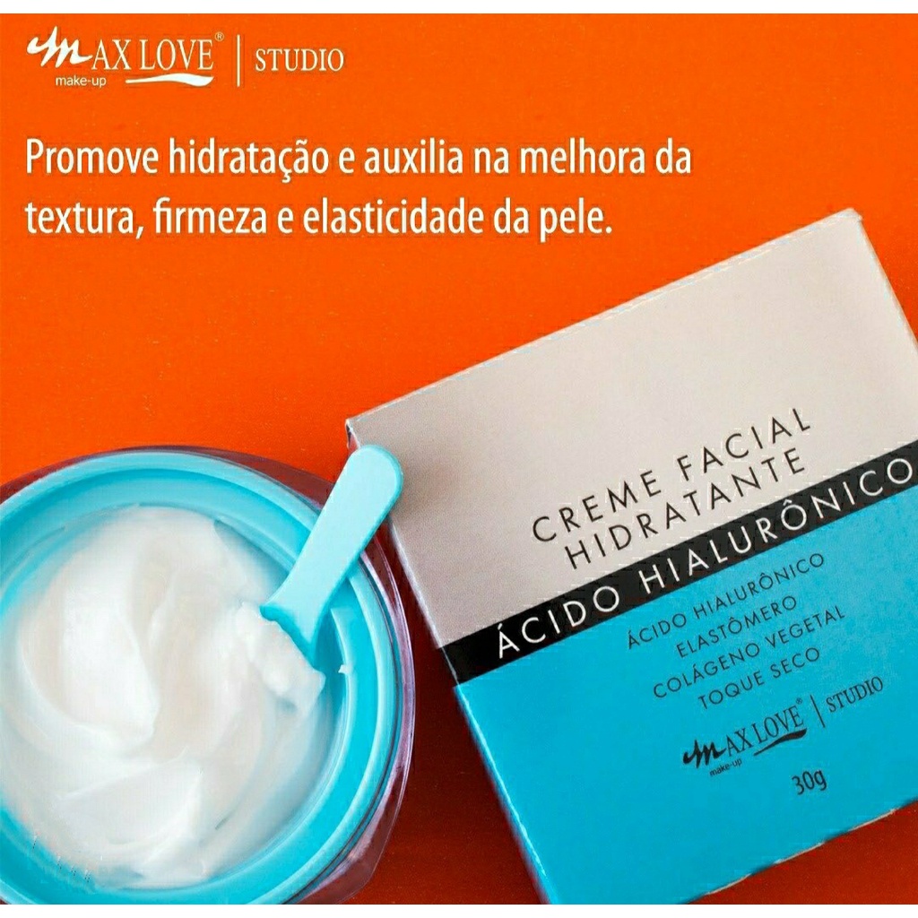 Creme Facial Acido Hialuronico Pele Hidratada Melhora Textura E Firmeza