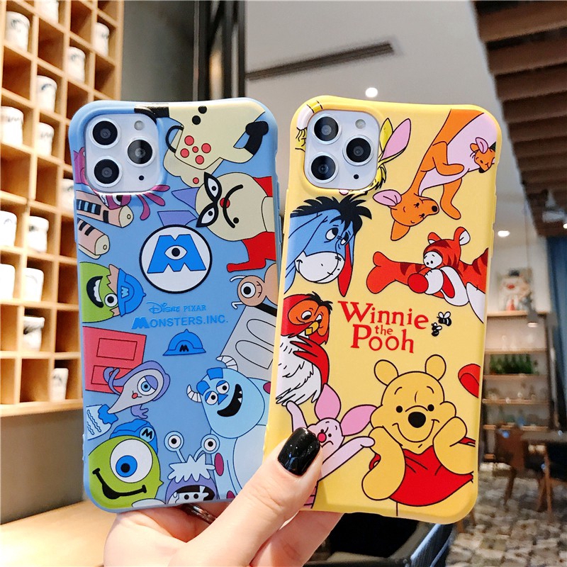 Capa flexível em tpu desenho monstro winnie the pooh para iphone 12 pro