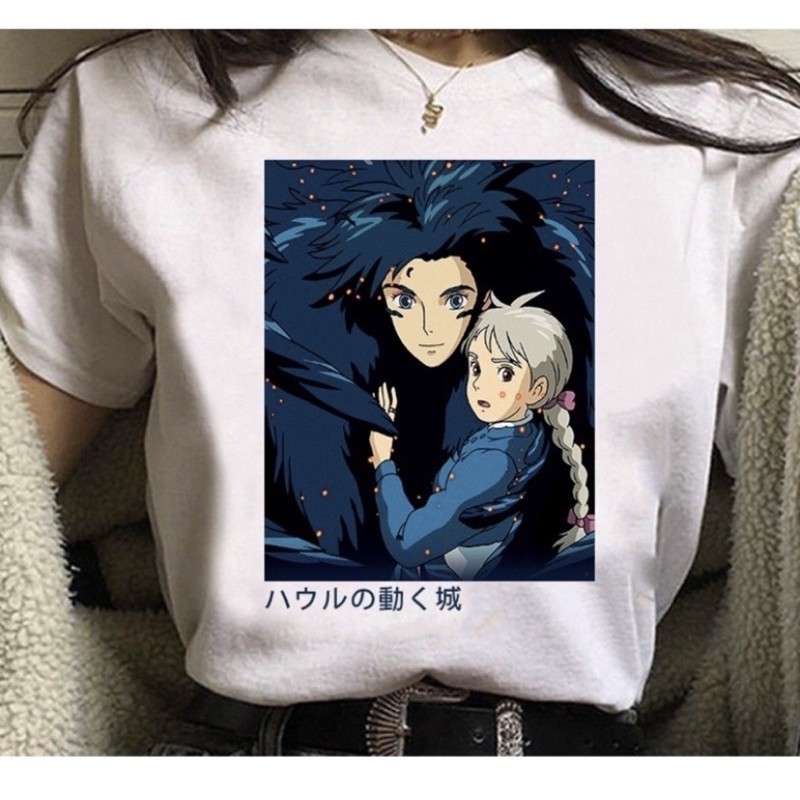 Camiseta Anime Hauru No Ugoku Shiro Castelo Animado Unissex