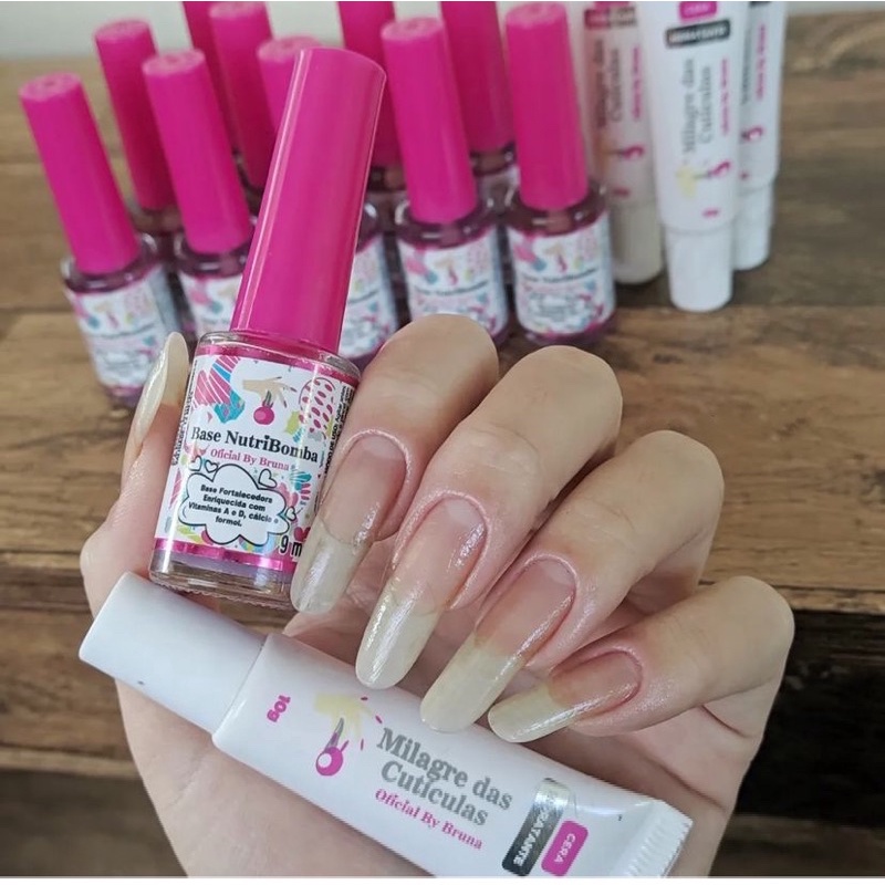 Kit Tratamento Para As Unhas Base Nutribomba Milagre Das Cutículas