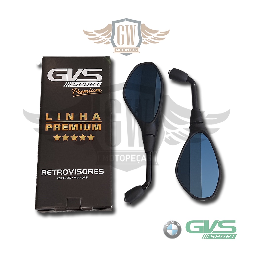 Retrovisor Gvs Bmw F800 Fixo Honda Lente Convexa Azul Shopee Brasil