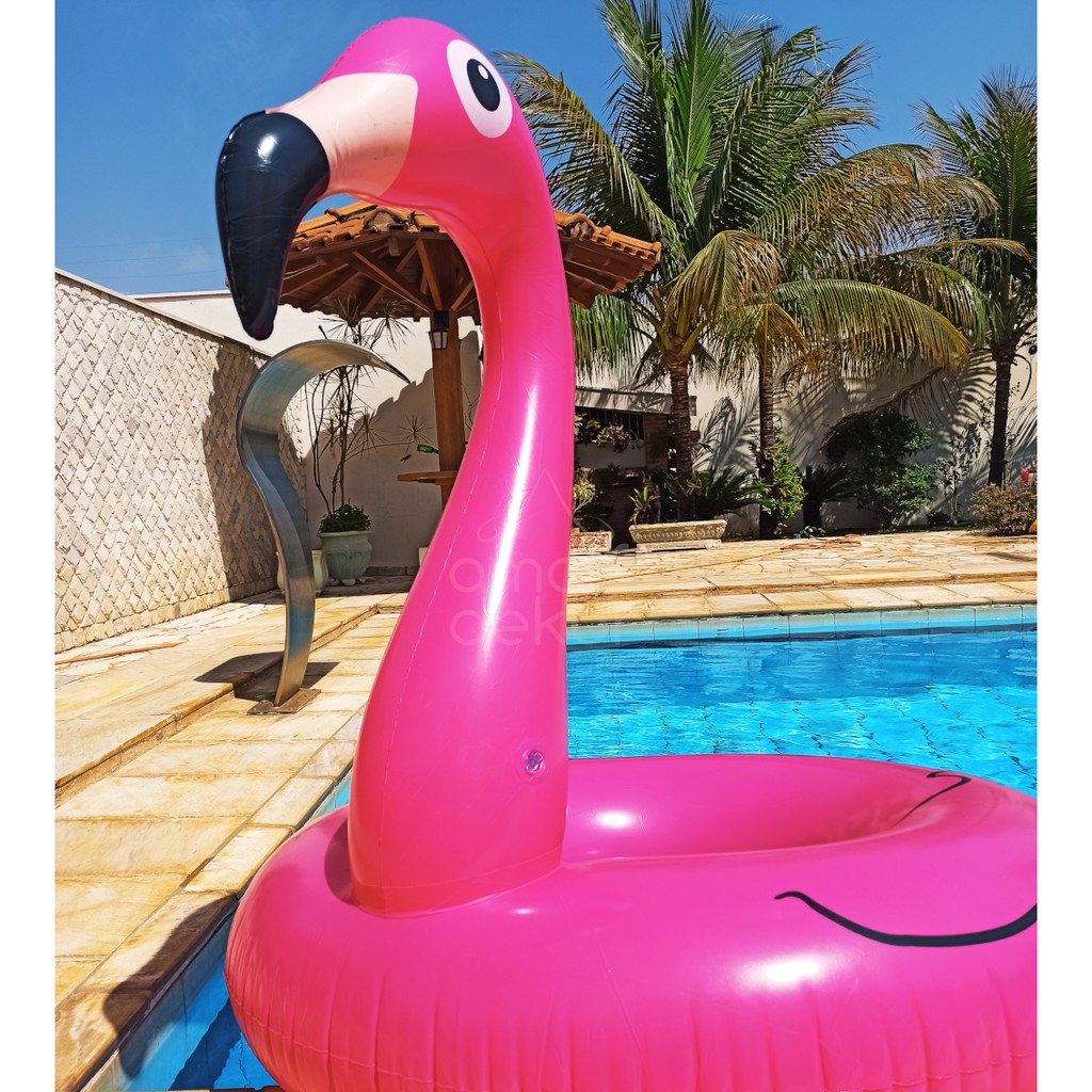 Boia Flamingo Rosa Cm Original Infl Vel Gigante Shopee Brasil