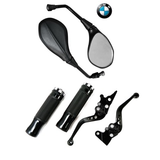 Kit Retrovisor Bmw F800 Fixo Haste Curta Manete Manopla Peso Curto