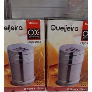 Queijeira Inox Recipiente Queijo Ralado Ou Temperos Wellmix Shopee