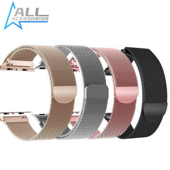 Pulseira Milanese Aço Metal Magnetico Fecho 38mm 40mm 42mm 44mm Apple