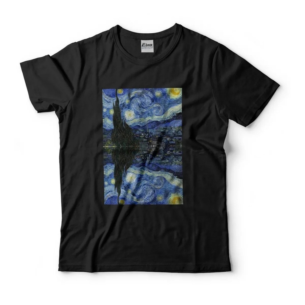 Camiseta Blusa A Noite Estrelada Vincent Van Gogh Tumblr Camisa