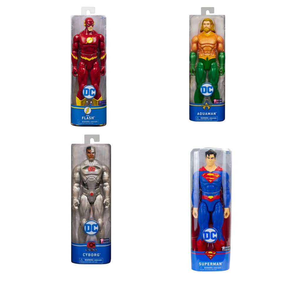 Bonecos Liga da Justiça Originais Flash Superman Aquaman Ciborgue