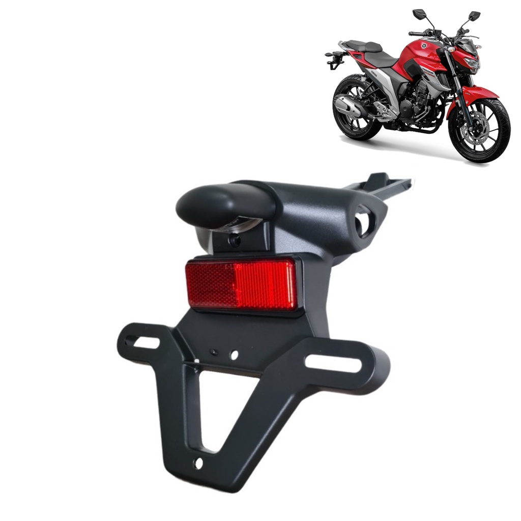 Paralama Traseiro Suporte De Placa Fz Fazer Abs