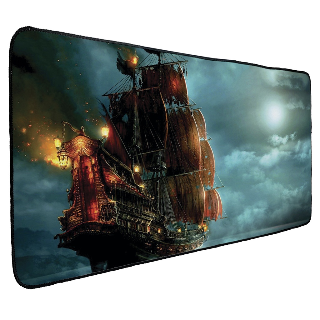 Mousepad Gamer Speed Extra Grande Borda Costurada Preta X X