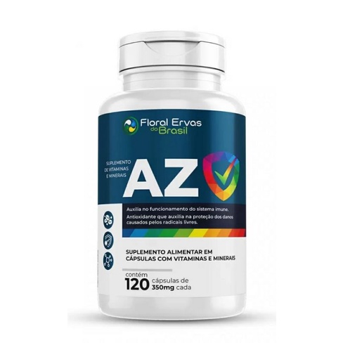 Suplemento De Vitaminas E Minerais AZ 120 Caps 350mg Shopee Brasil