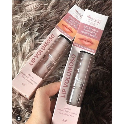 Gloss de Aumento do volume dos lábios Lip Volumoso Vitamina E D