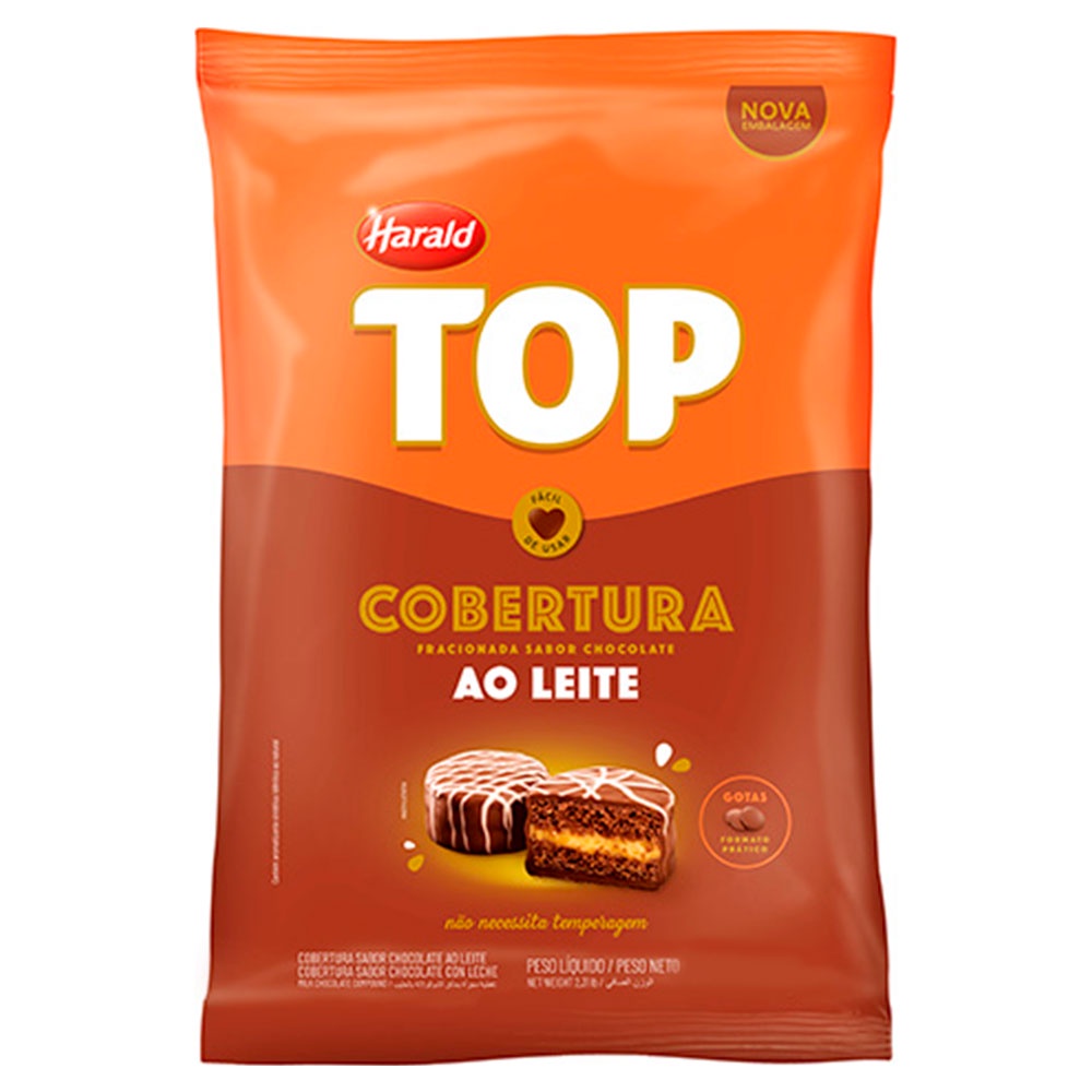 Gotas De Chocolate Fracionado Top Ao Leite 1 010kg Harald Shopee Brasil