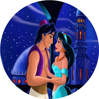 Painel Redondo Em Lona Fosca Medindo X Aladdin Shopee Brasil