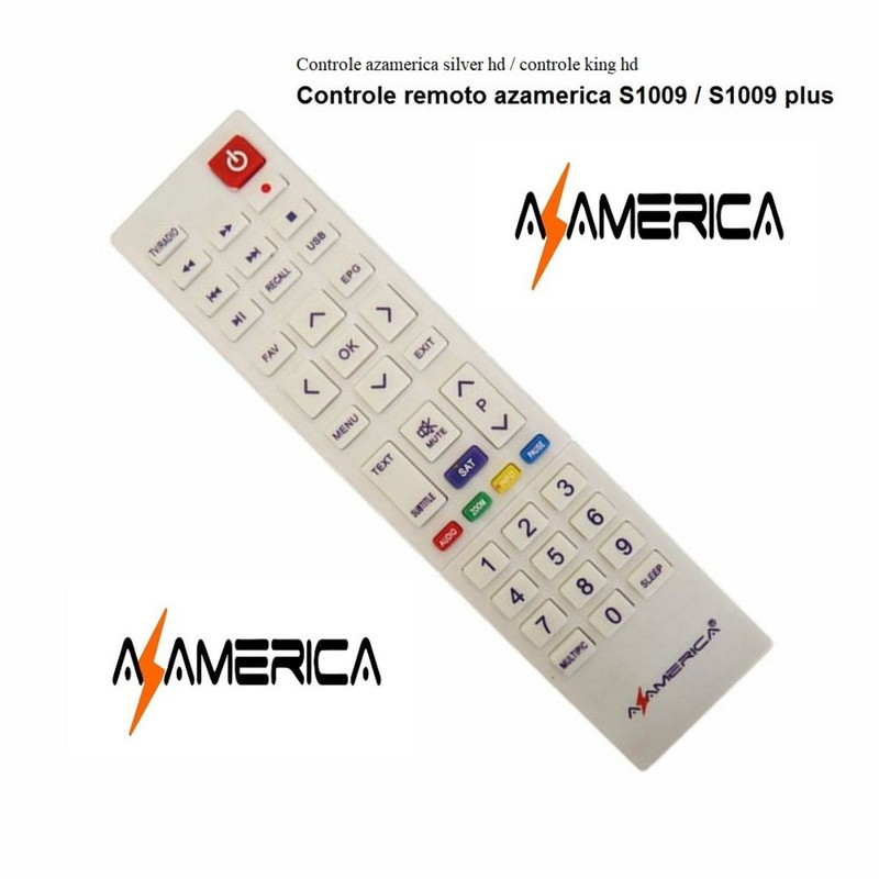 Controle Remoto Receptor Azamerica Silver Hd Pronta Entrega Shopee Brasil