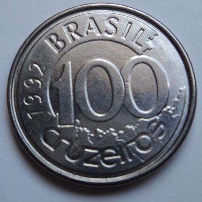 Moeda 100 Cruzeiros PEIXE BOI 1992 Shopee Brasil