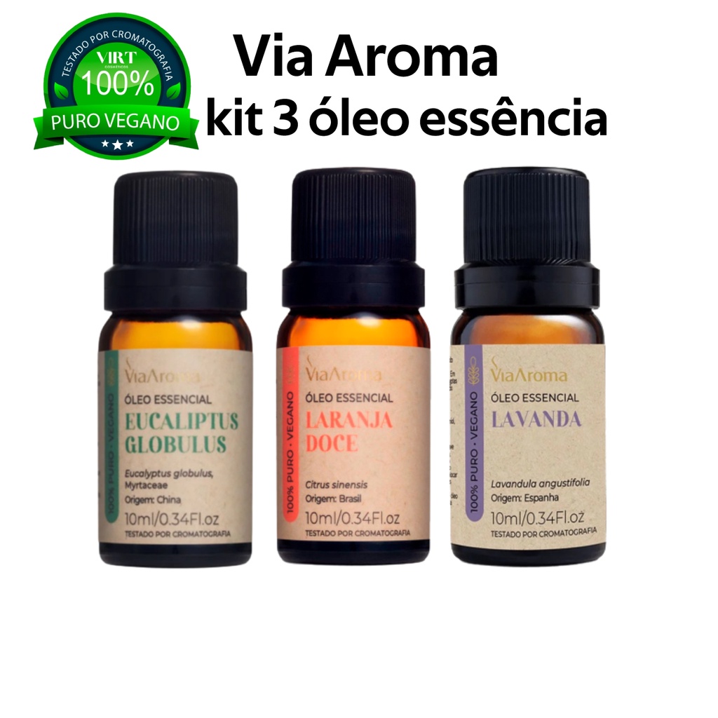 Kit Leos Essenciais Via Aroma Para Aromatizador E Difusor El Trico