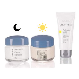 Kit Clareador Facial Clear Pele Dia Clear Pele Noite Peeling De