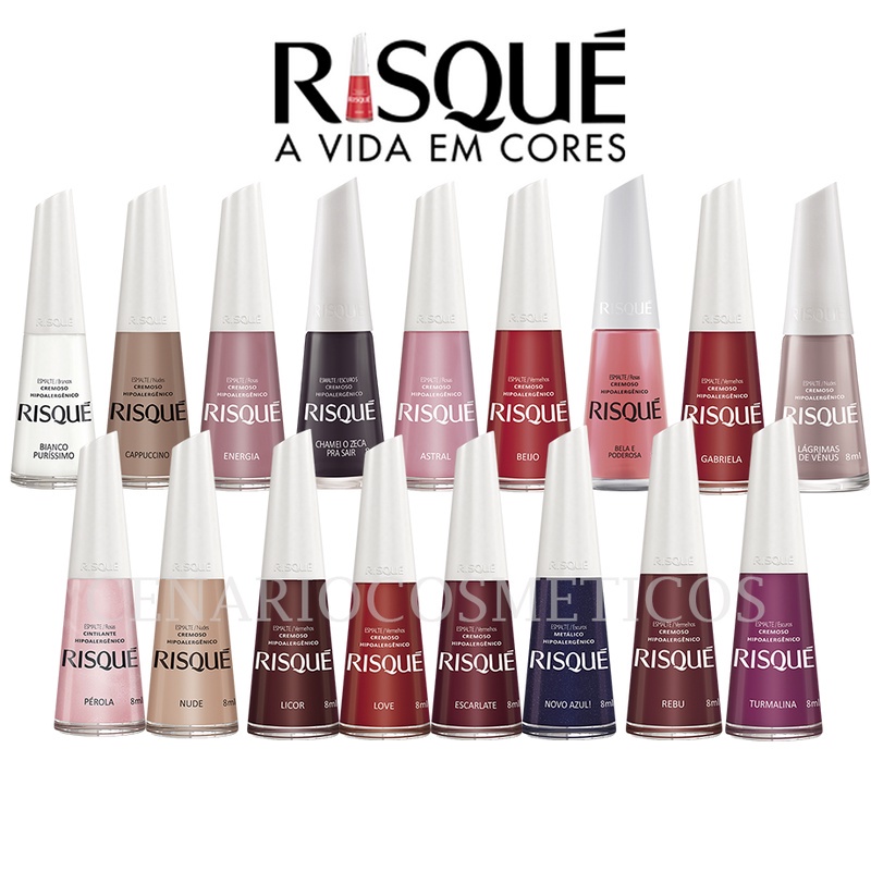 Esmalte Risque Clássicos 8ml ESCOLHA SUA COR Shopee Brasil