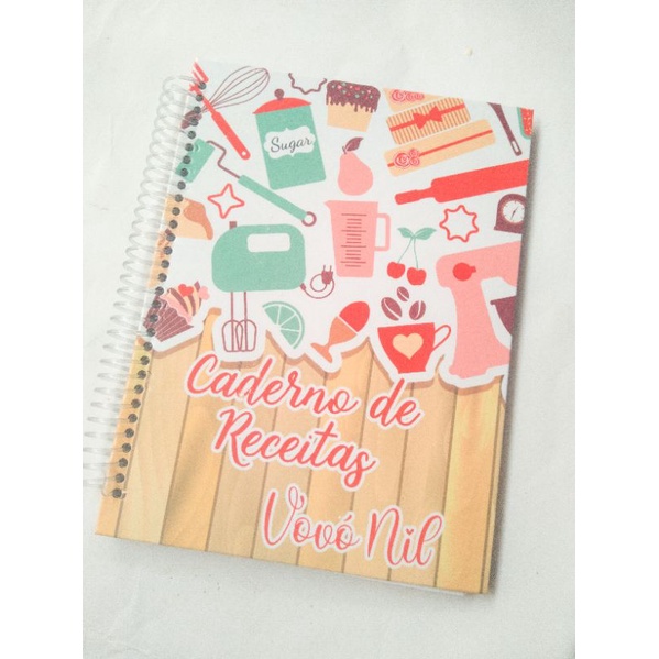 Caderno De Receitas Personalizado Capa Dura Shopee Brasil