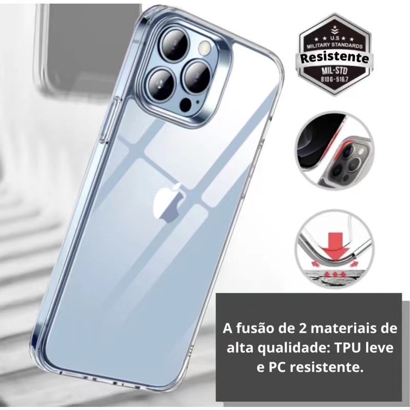 Capinha Capa Space Clear Para Iphone Pro E Pro Max