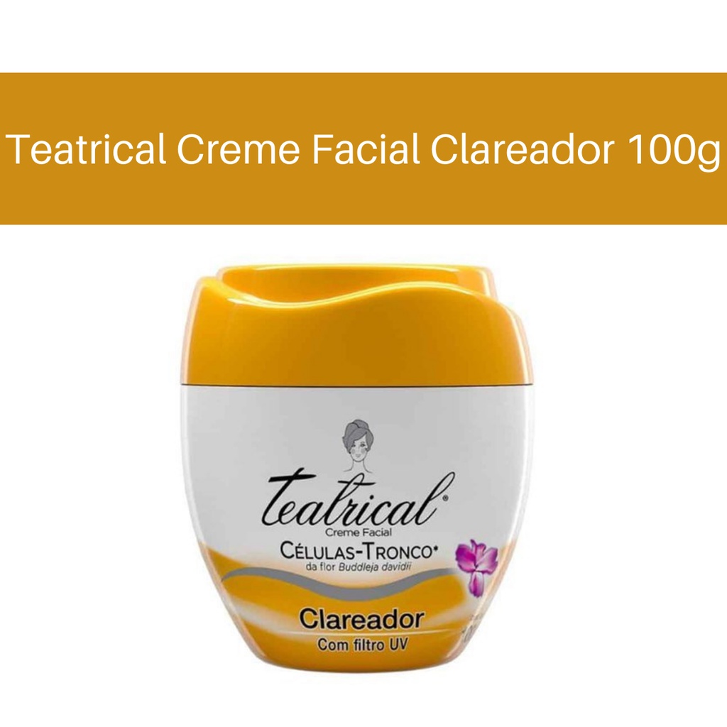 Teatrical Creme Facial Clareador 100g Shopee Brasil