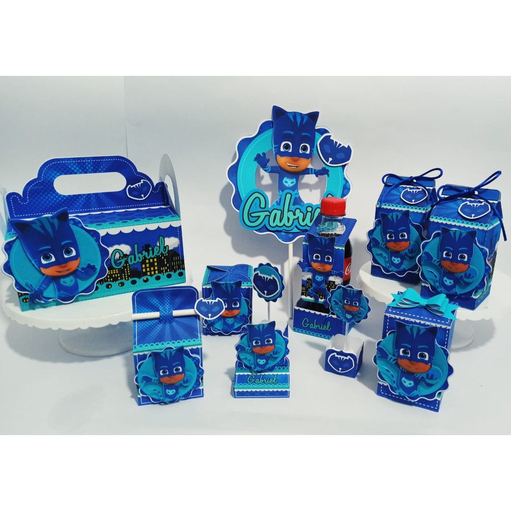 Kit Festa Pj Mask 15 Itens Shopee Brasil