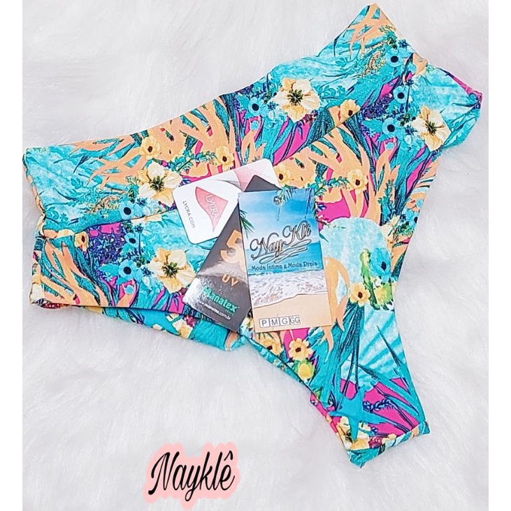 Calcinha De Biquíni Hot Paint Fio Duplo Cintura Alta Shopee Brasil