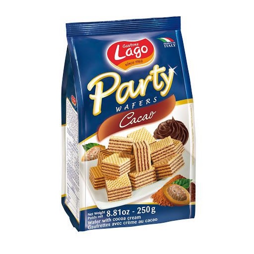 Biscoito Mini Wafers Italiano Party Cacao 250 Gr Lago Shopee Brasil