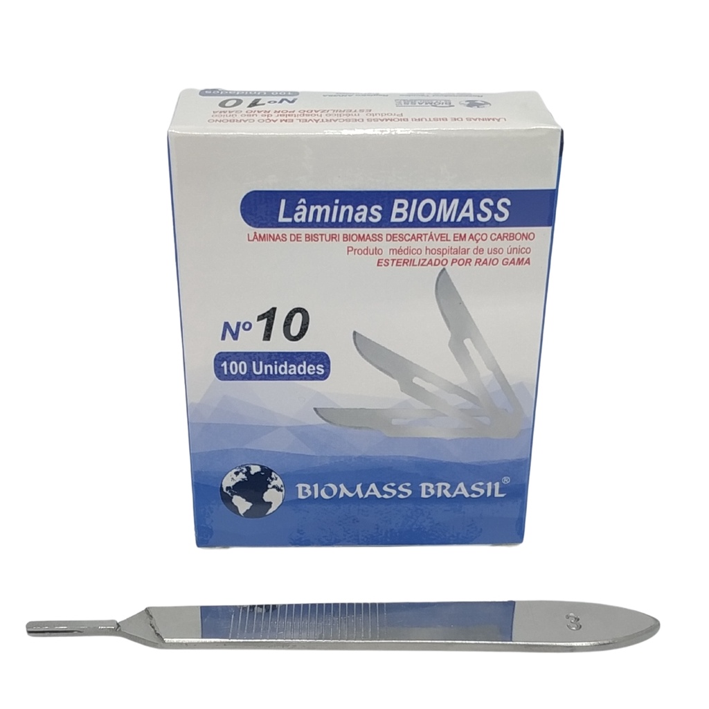 Kit Lamina Dermaplaning Cabo Lamina Nº 10 c 100 Biomass Shopee Brasil