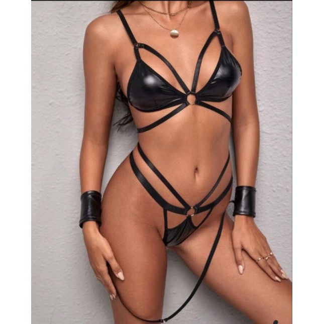 Lingerie Sexy Conjunto Sexy Gladiadora Em Cirre Shopee Brasil