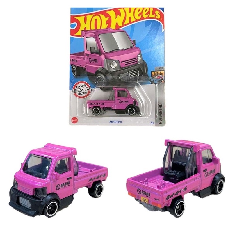 Mighty K HW Metro Ryus Riders Miniatura Hot Wheels 1 64 Rosa