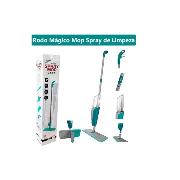 Vassoura Rodo Magico Mop Spray De Limpeza Esfregão Prático Shopee