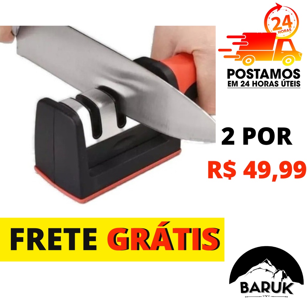 Kit Afiador Amolador De Faca Profissional Afiadores Caerus