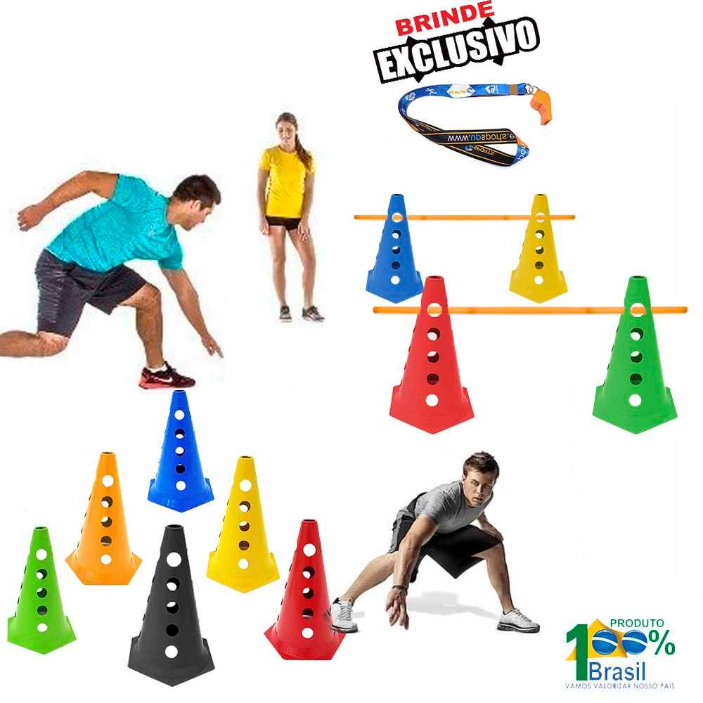 Kit Cones Agilidade Furado Flex Vel C Barreira Funcional Shopee