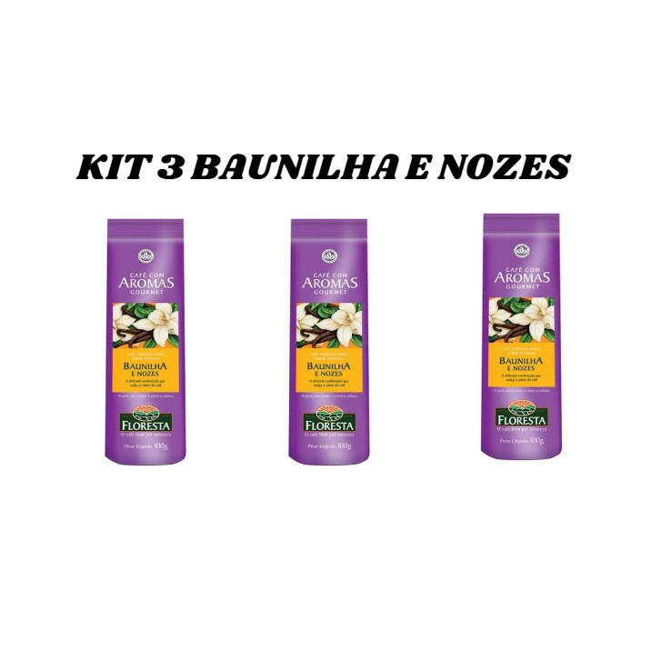 Kit Caf S Floresta Aromatizados Gourmet Aroma Baunilha E Nozes De