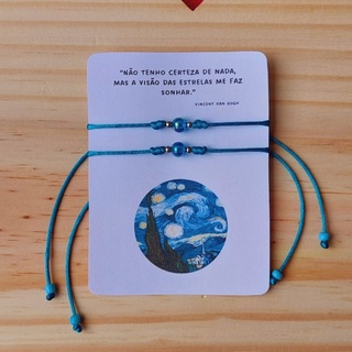 Pulseira Van Gogh Noite Estrelada Amizade Casal Shopee Brasil