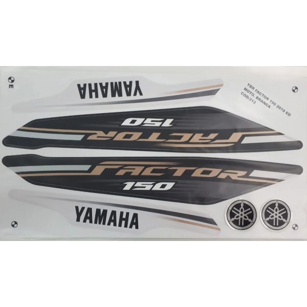 Kit Adesivos Faixas Yamaha Ybr Factor 150 2019 2020 2021 Jogo Adesivo