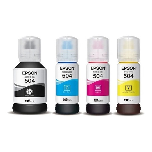 Kit Tinta Epson Original Refil Lacrado 504 L4150 L4160 L6161 Shopee