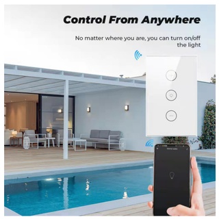 Tuya Wifi Touch Dimmer Interruptor De Luz Inteligente Vida App Eua