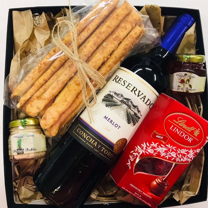 Cesta Vinho E Aperitivos Shopee Brasil