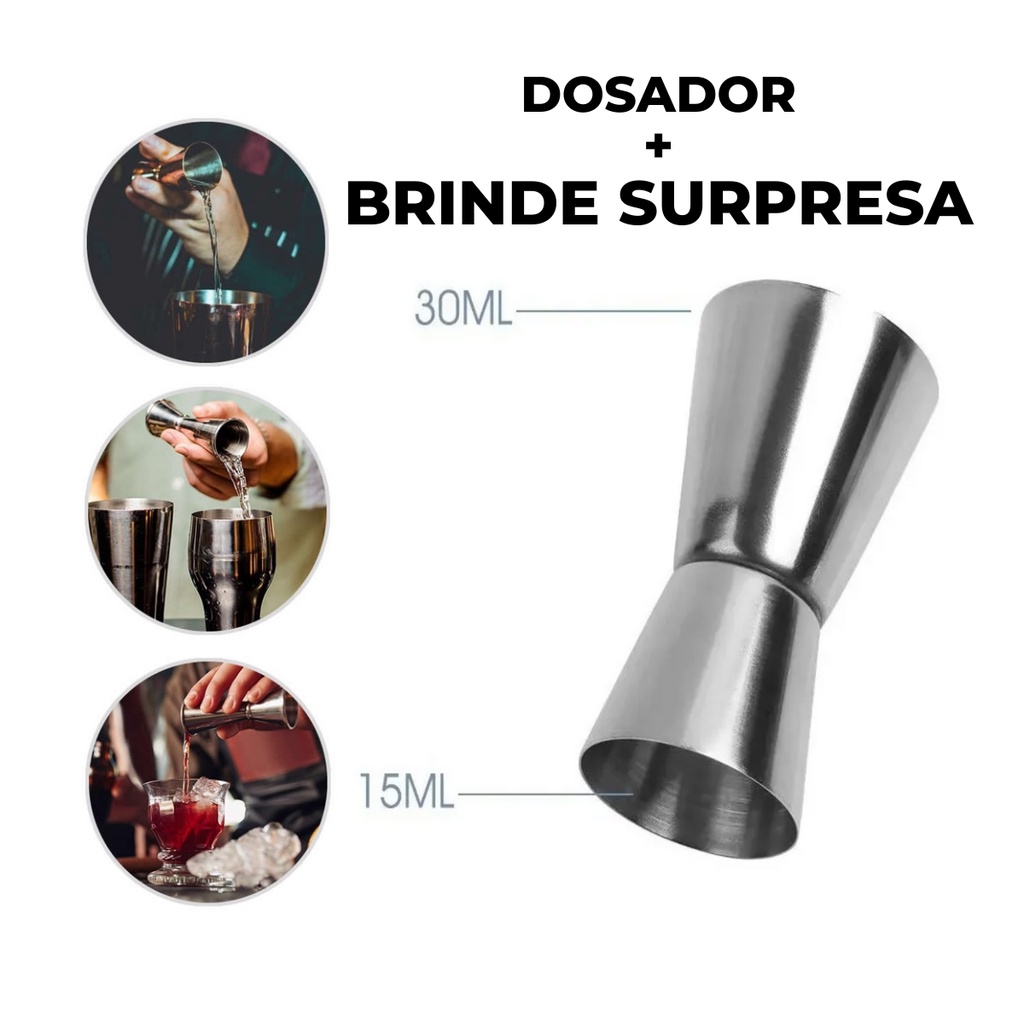 Dosador Medidor Inox Jigger De Bebidas Duplo Barman Profissional