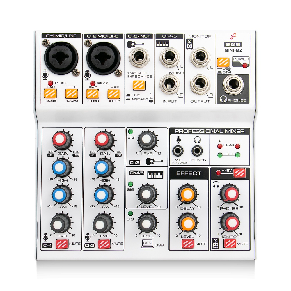 Interface Mesa De Som Arcano Mini M 4 Canais Usb E Efeitos Corre Que