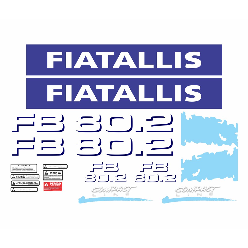 Kit Adesivos Retroescavadeira Fiatallis Fb 80 2 R382 Shopee Brasil