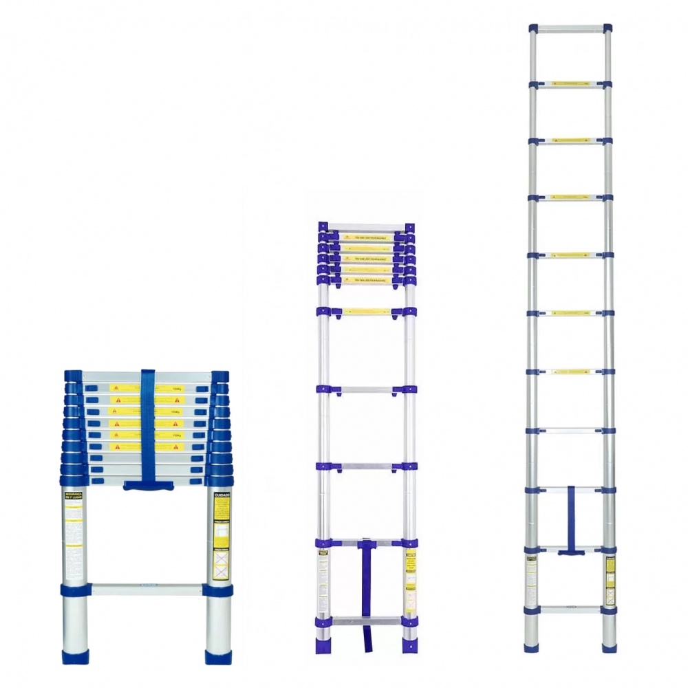 Escada Telescopica Aluminio Degraus Mts Everest Mor Shopee Brasil