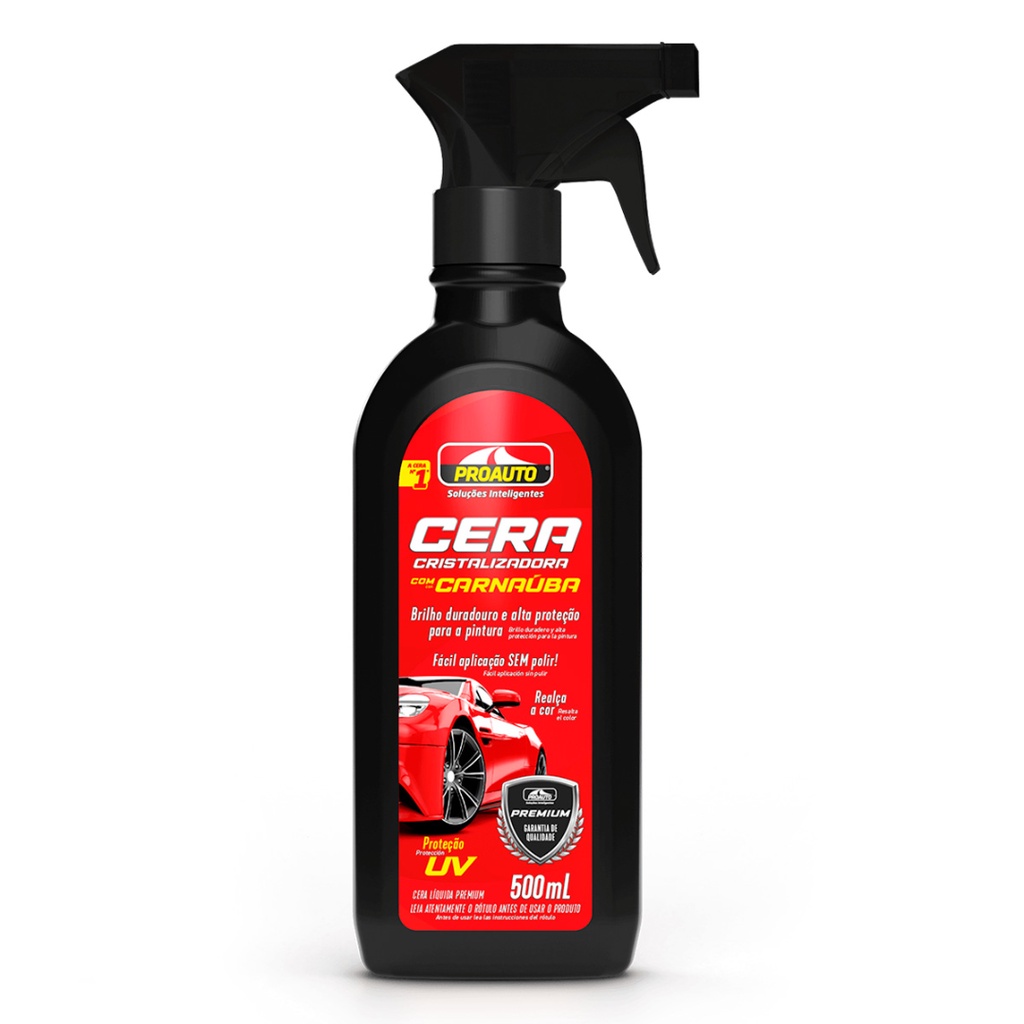 Cera Cristalizadora Carnauba Spray Proauto Ml Shopee Brasil